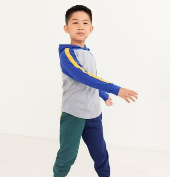 HANNA ANDERSSON Long Sleeve Colton Shirt Blue & Green Stripe - 130 (8) (NWT) - Picture 6 of 6